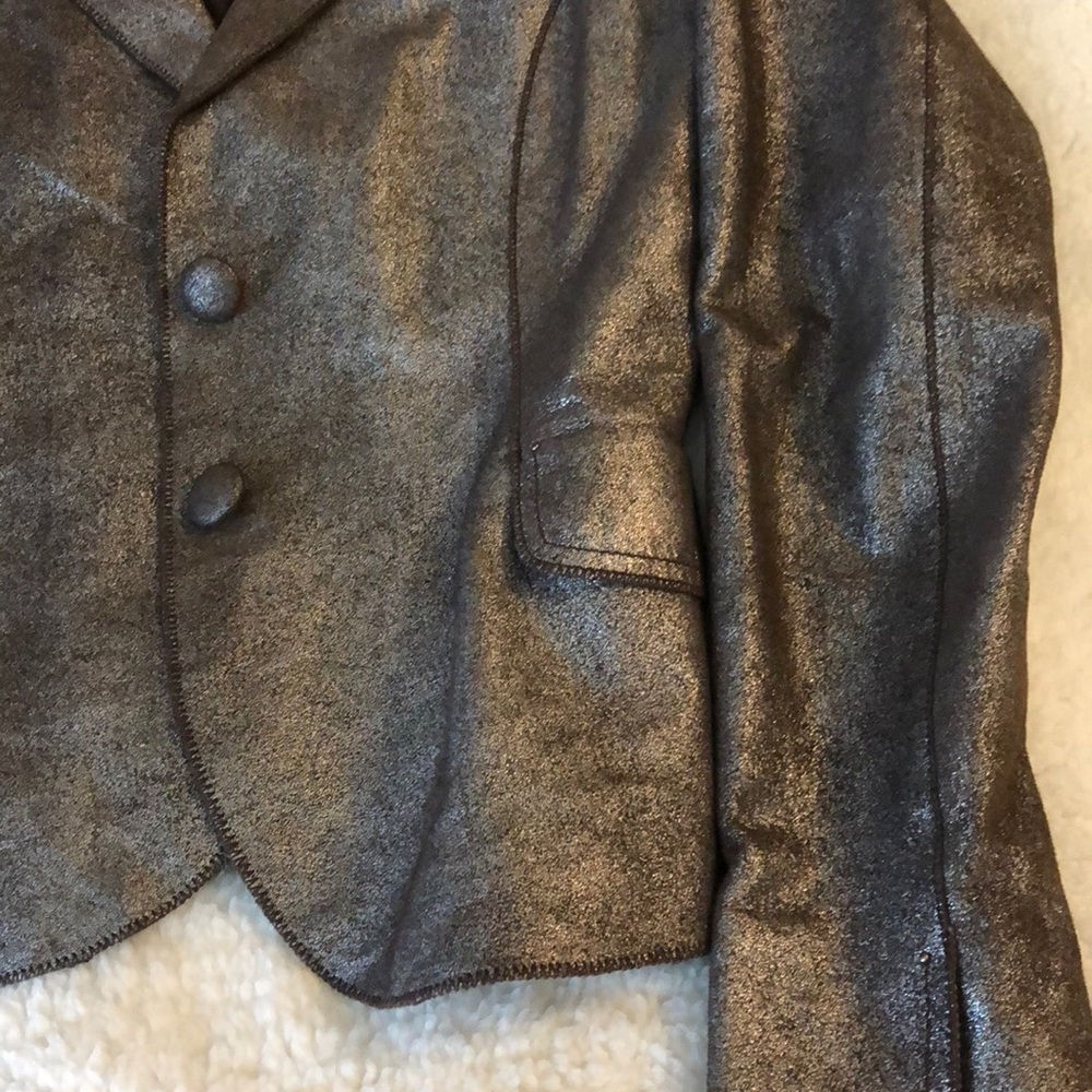 June Brown Metallic Blazer